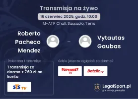 Roberto Pacheco Mendez - Vytautas Gaubas gdzie oglądać?