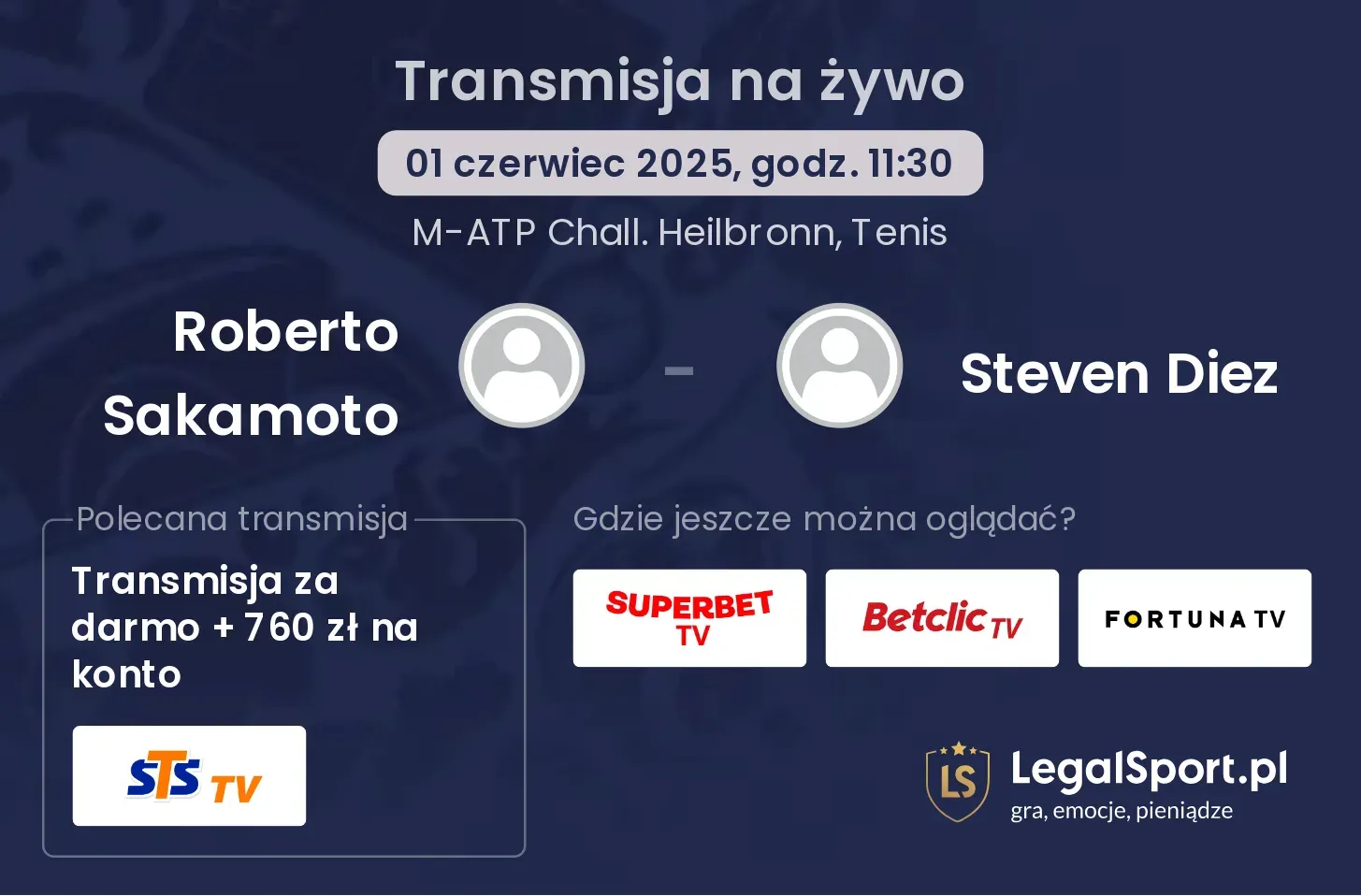 Roberto Sakamoto - Steven Diez transmisja na żywo