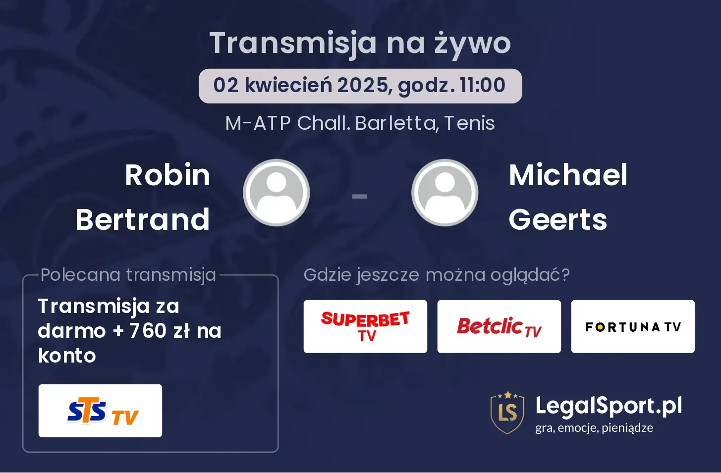 Robin Bertrand - Michael Geerts gdzie oglądać?