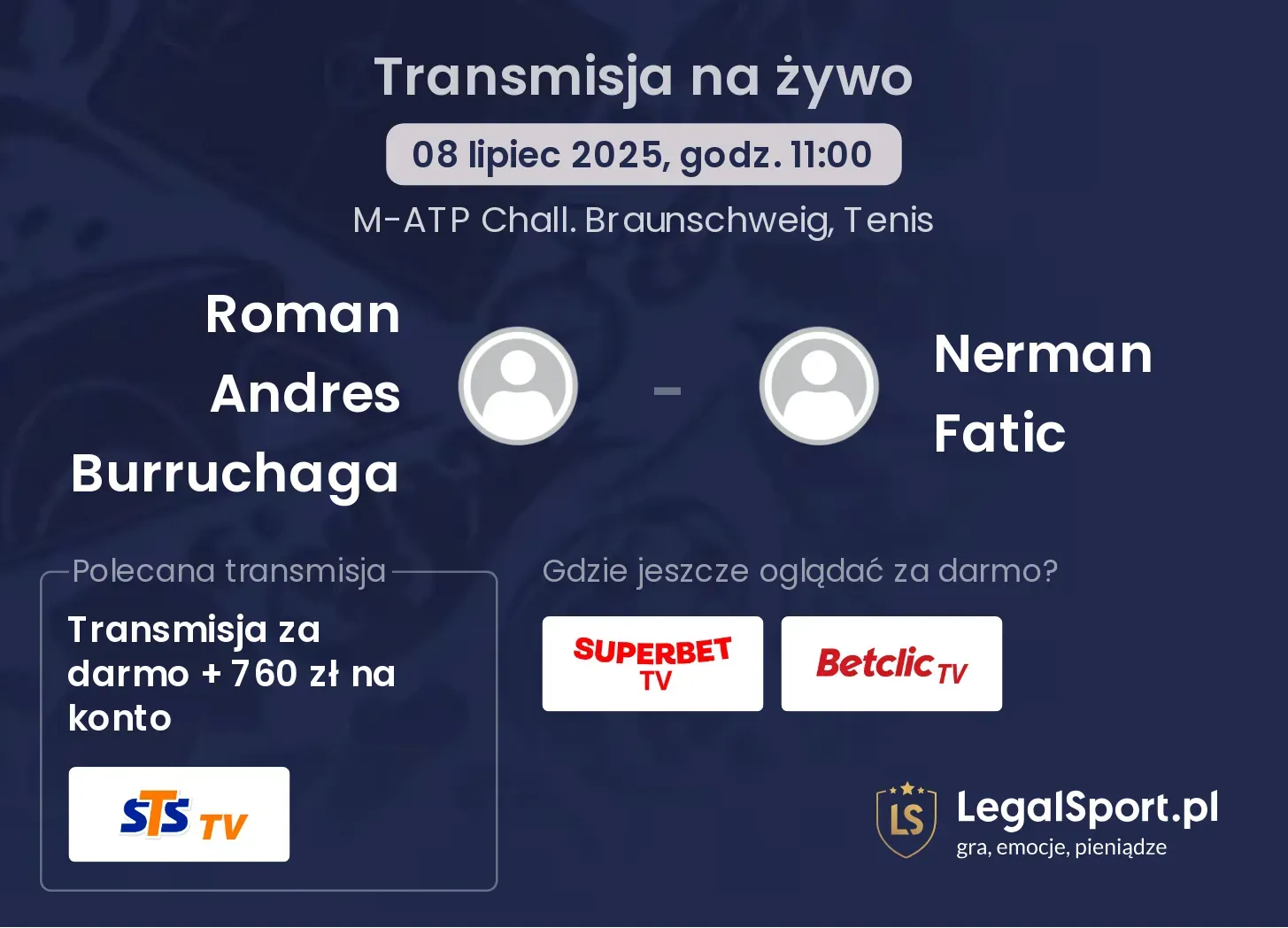 Roman Andres Burruchaga - Nerman Fatic transmisja na żywo