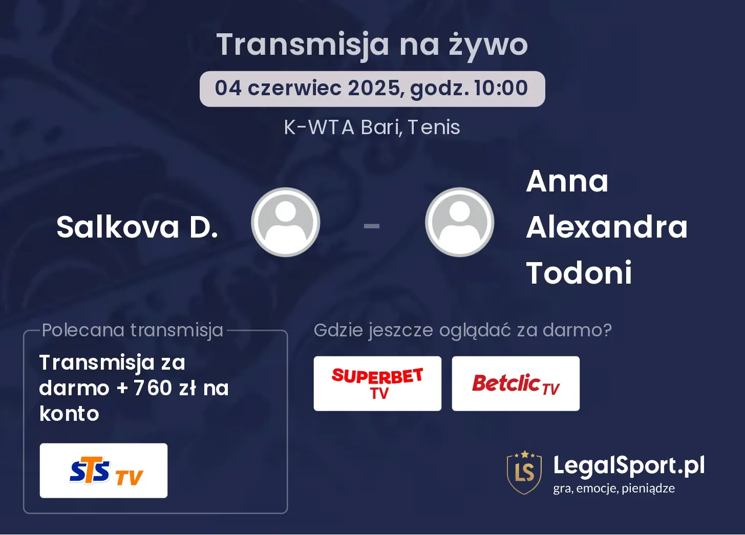 Salkova D. - Anna Alexandra Todoni gdzie oglądać transmisję?