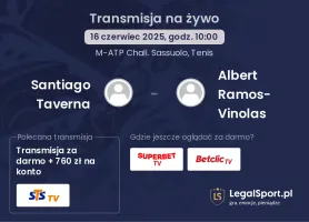 Santiago Taverna - Albert Ramos-Vinolas gdzie oglądać?