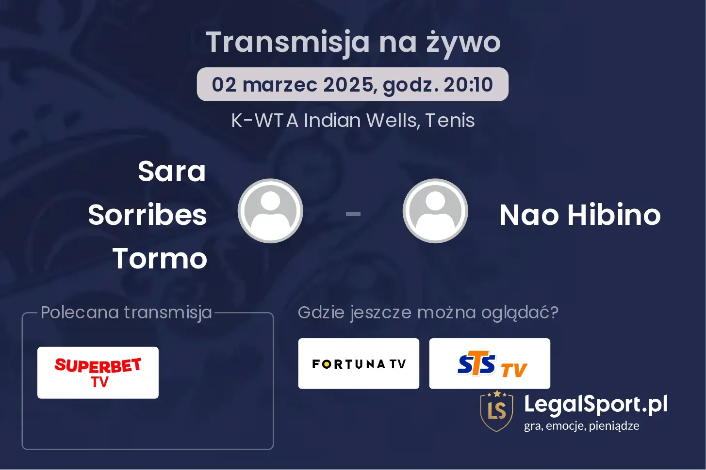 Sara Sorribes Tormo - Nao Hibino gdzie oglądać?
