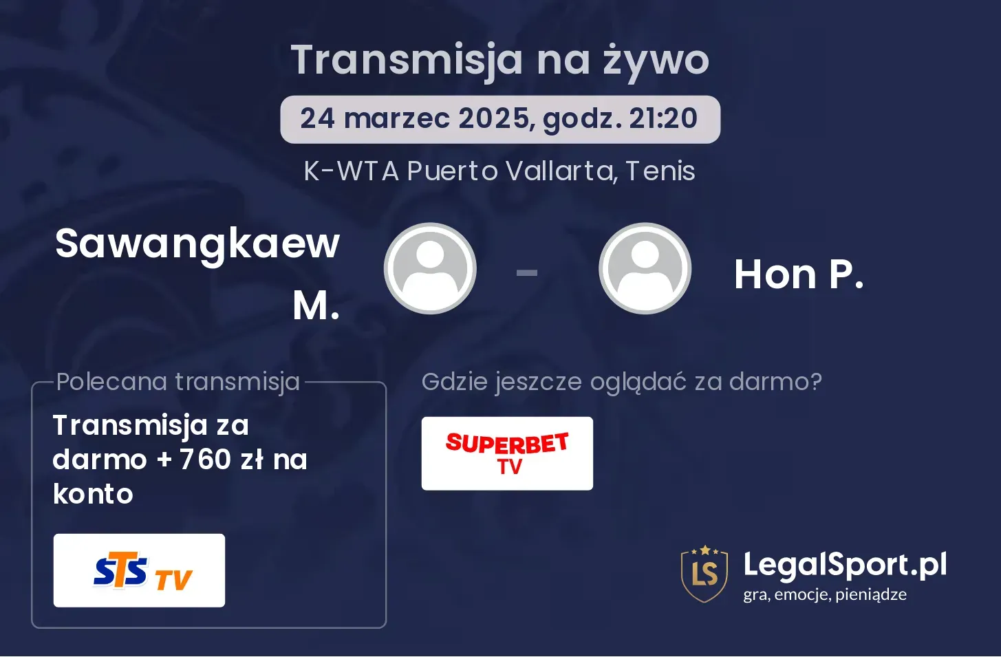 Sawangkaew M. - Hon P. gdzie oglądać?