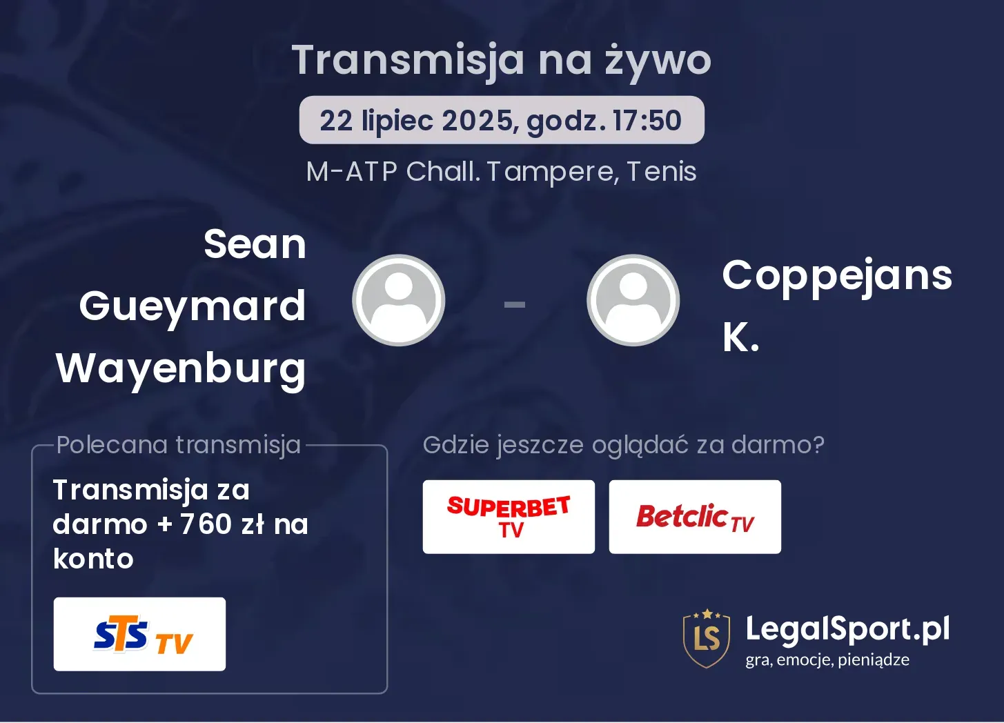 Sean Gueymard Wayenburg - Coppejans K. gdzie oglądać?