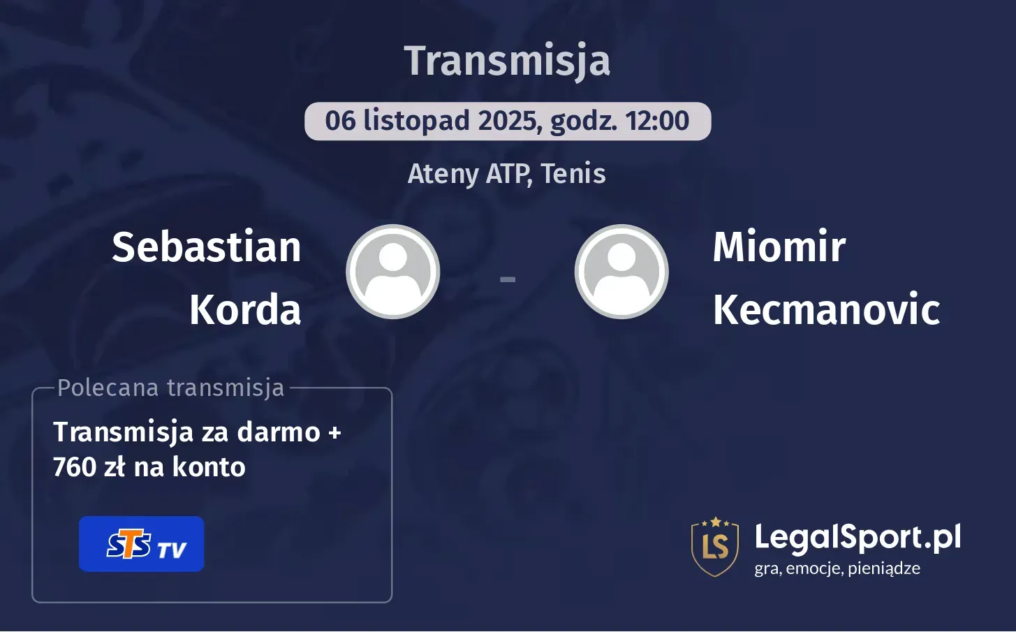 Sebastian Korda - Miomir Kecmanovic Transmisje