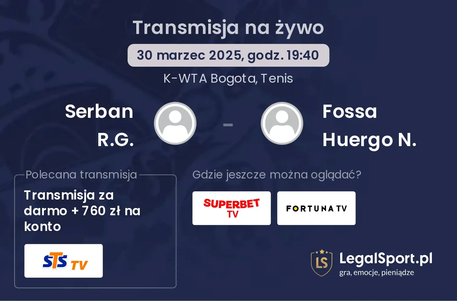 Serban R.G. - Fossa Huergo N. gdzie oglądać?