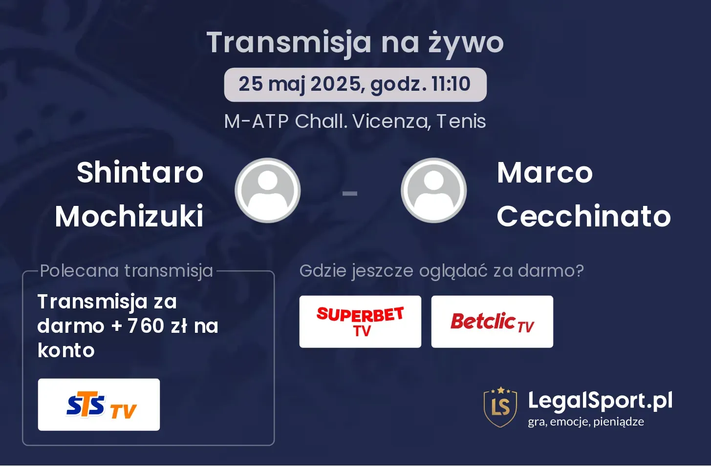 Shintaro Mochizuki - Marco Cecchinato transmisja na żywo