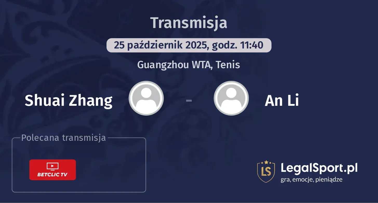 Shuai Zhang - An Li Transmisje