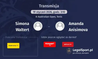 Simona Waltert - Amanda Anisimova gdzie oglądać? (19.01)