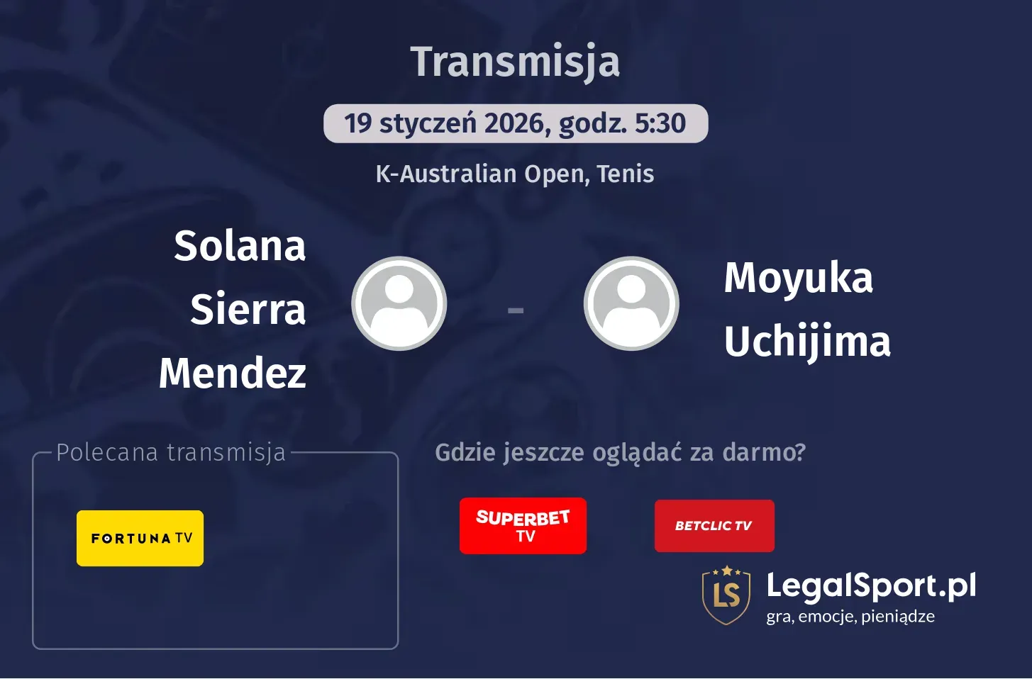 Solana Sierra Mendez - Moyuka Uchijima Transmisje