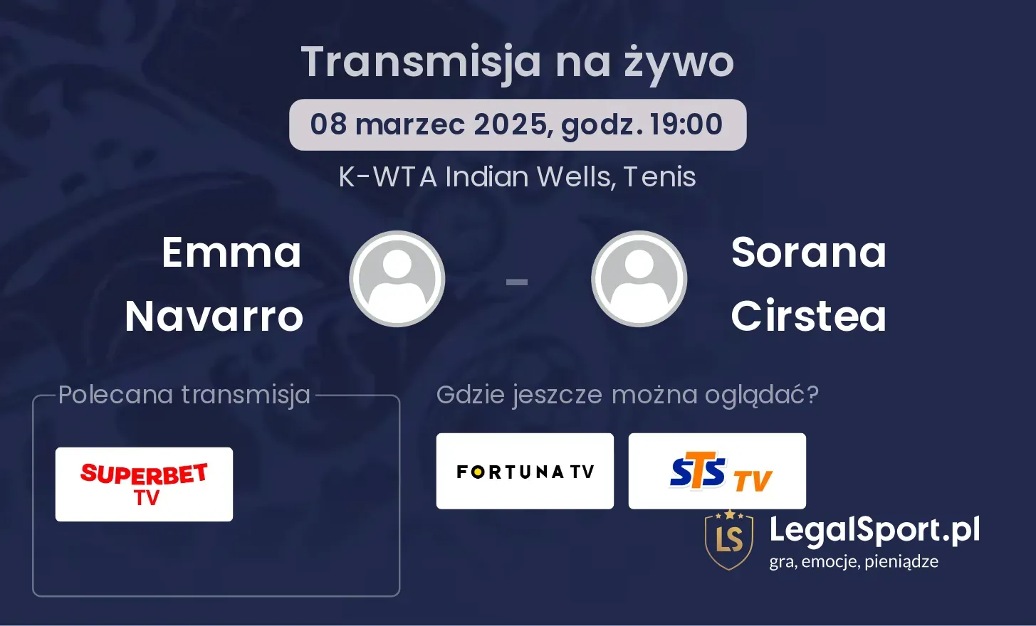 Emma Navarro - Sorana Cirstea gdzie oglądać?