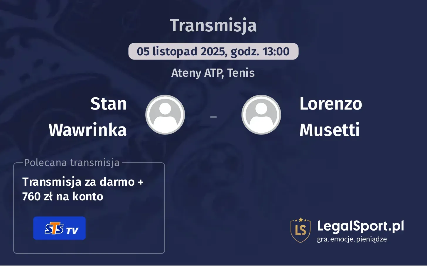 Stan Wawrinka - Lorenzo Musetti Transmisje