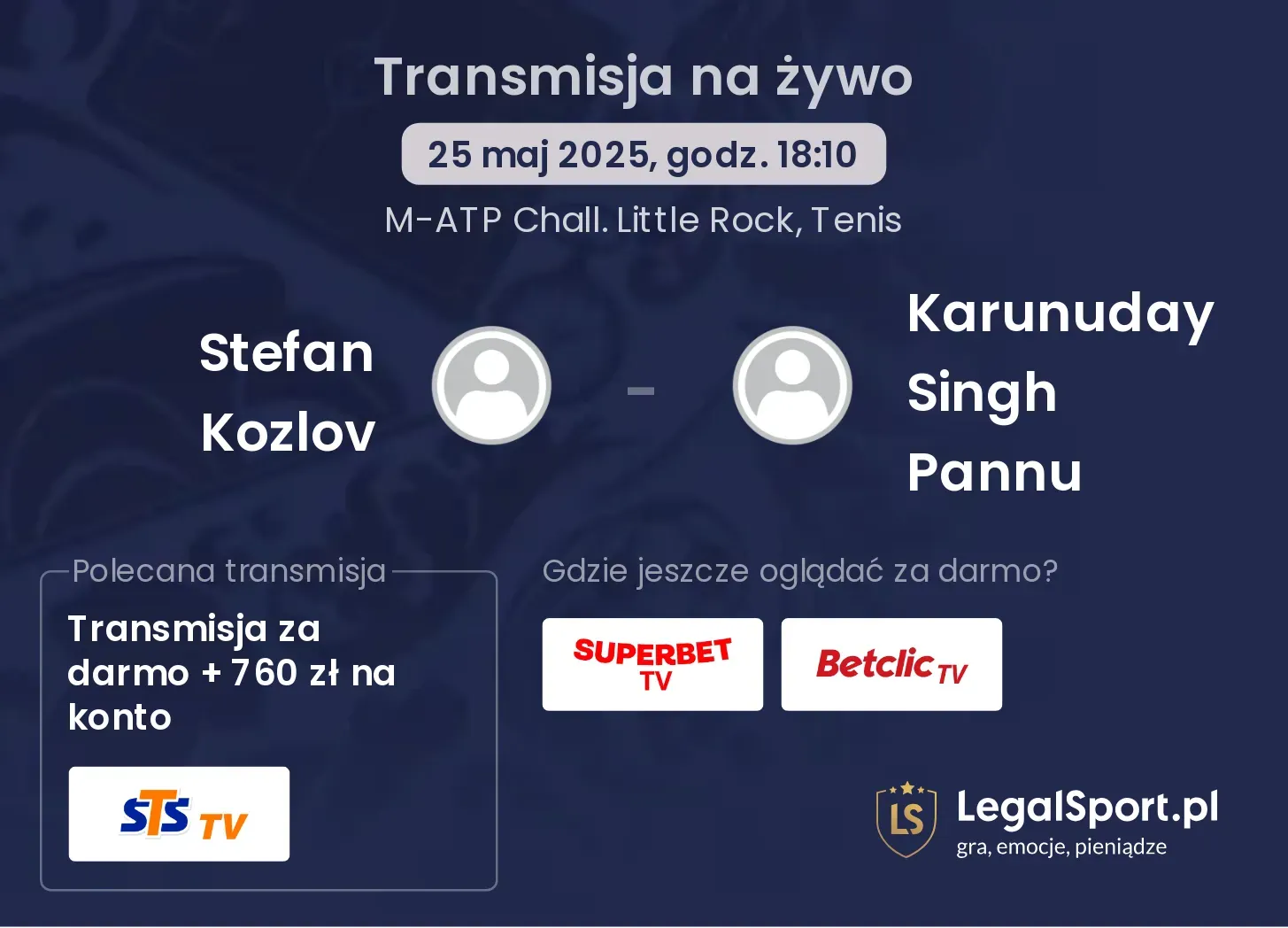 Stefan Kozlov - Karunuday Singh Pannu gdzie oglądać?