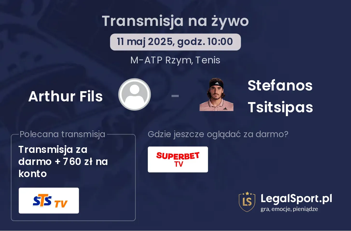 Stefanos Tsitsipas - Arthur Fils gdzie oglądać?