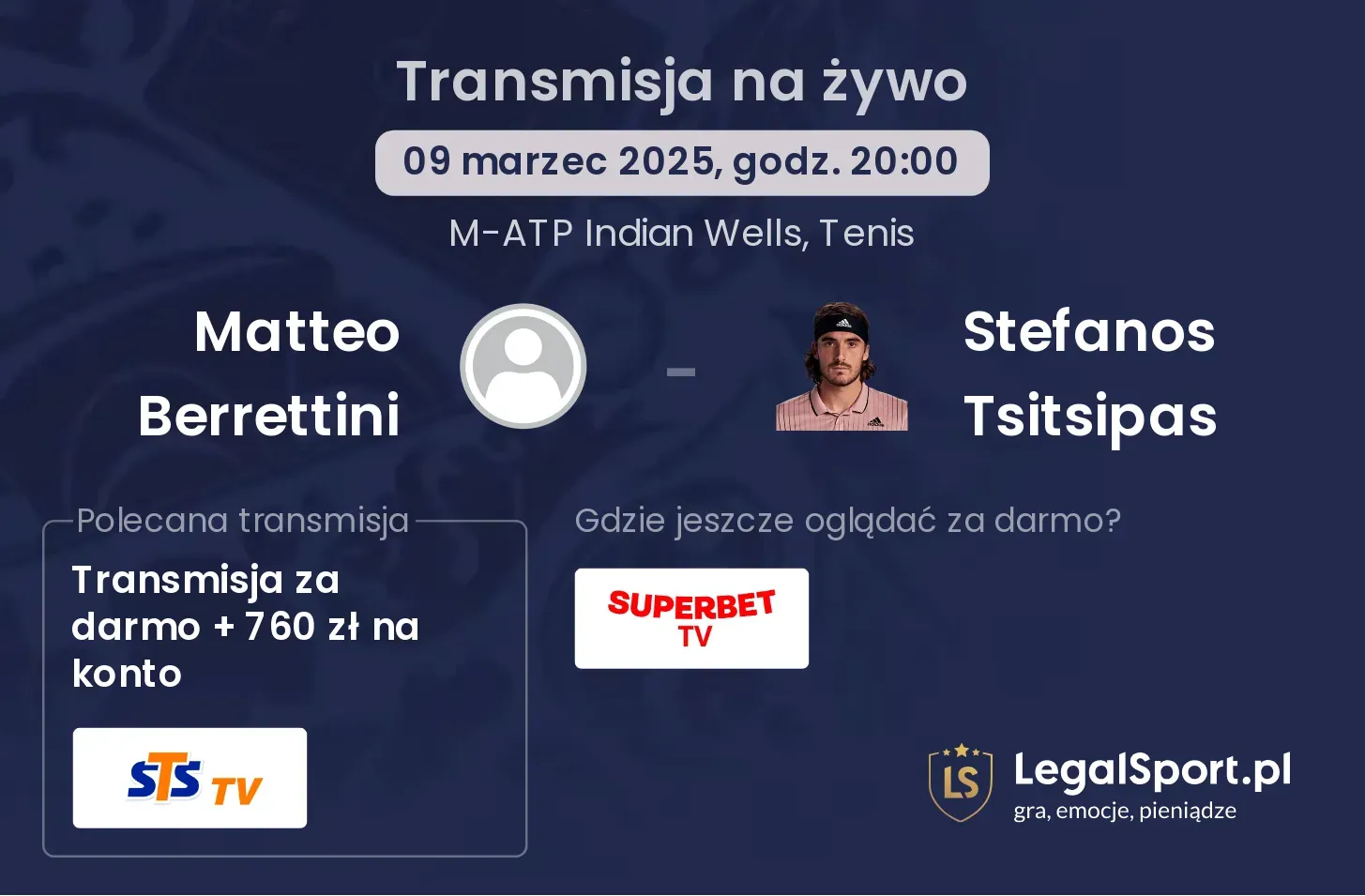 Matteo Berrettini - Stefanos Tsitsipas gdzie oglądać?