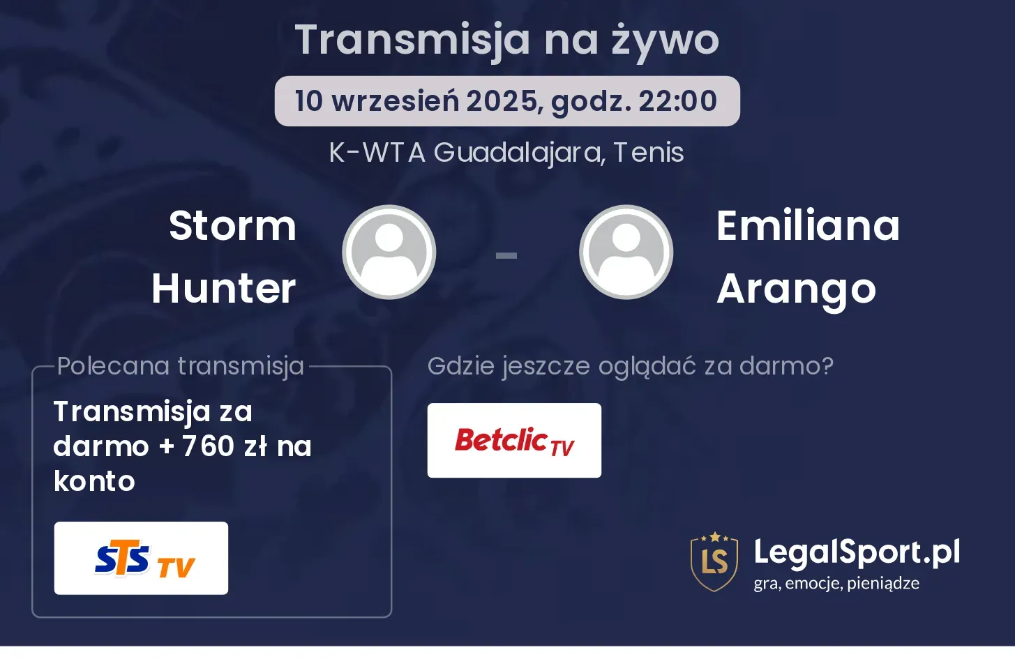 Storm Hunter - Emiliana Arango transmisja na żywo