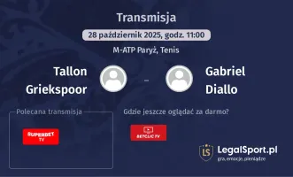 Tallon Griekspoor - Gabriel Diallo gdzie oglądać?