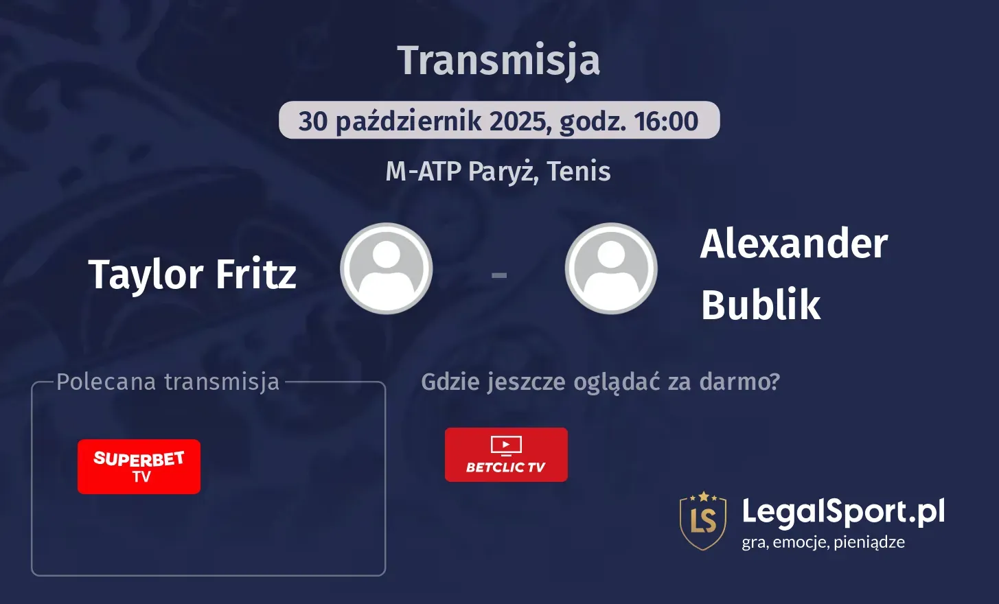 Taylor Fritz - Alexander Bublik gdzie oglądać?