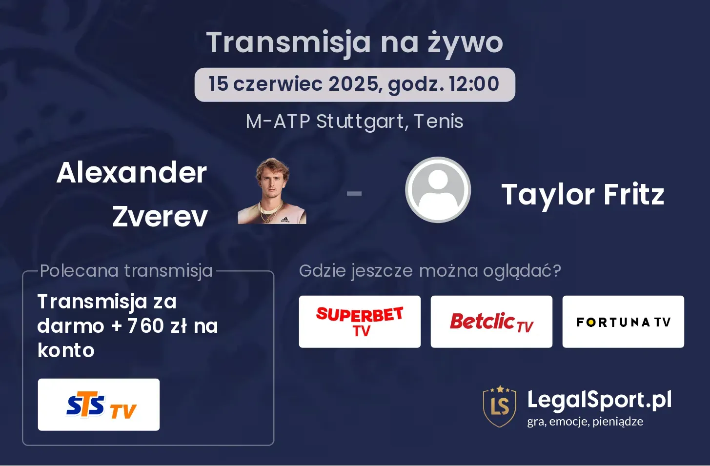 Taylor Fritz - Alexander Zverev gdzie oglądać? 03.09, godz. 19:15