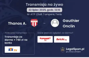 Thanos A. - Gauthier Onclin gdzie oglądać?