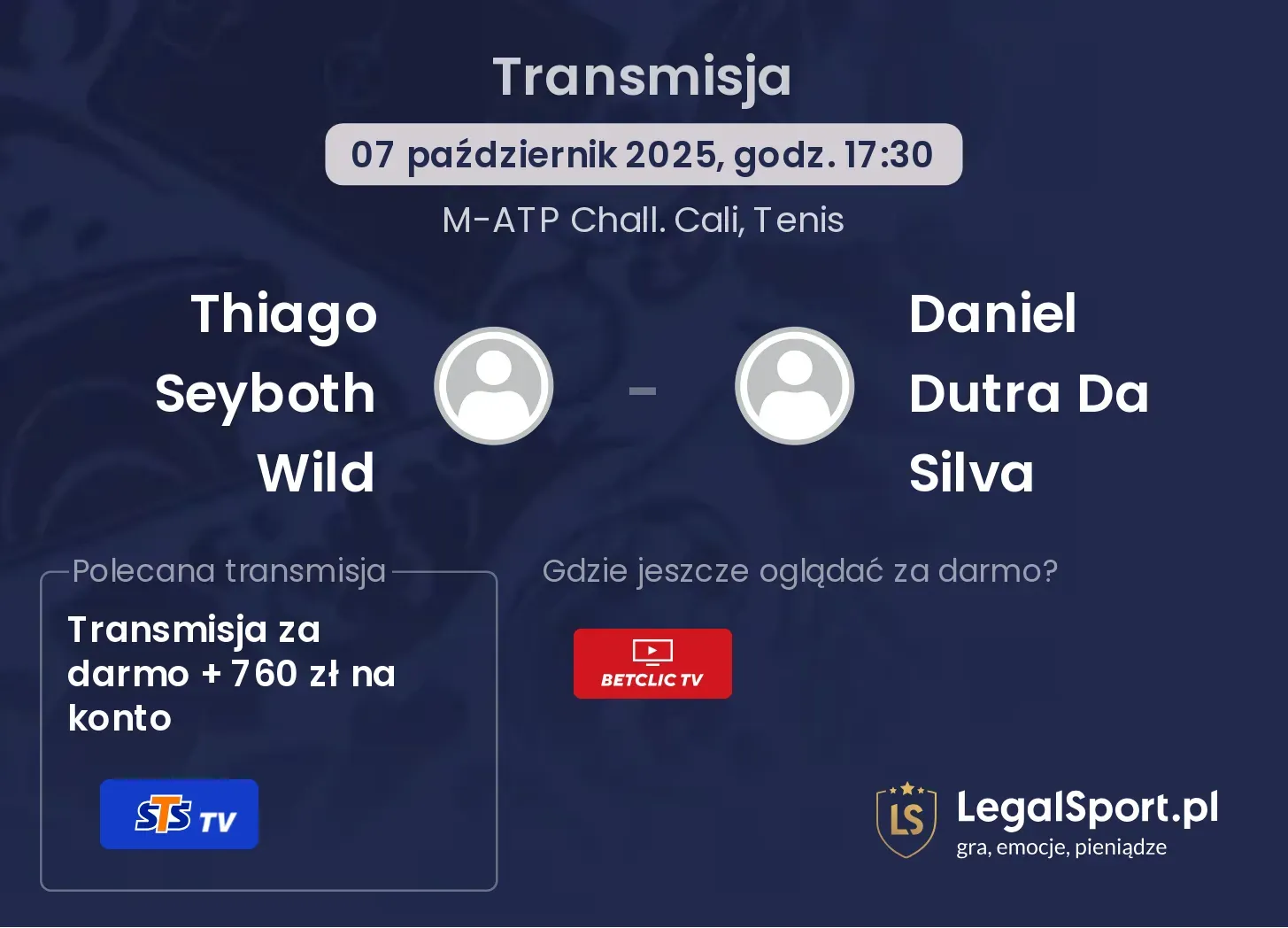 Thiago Seyboth Wild - Daniel Dutra Da Silva gdzie oglądać?