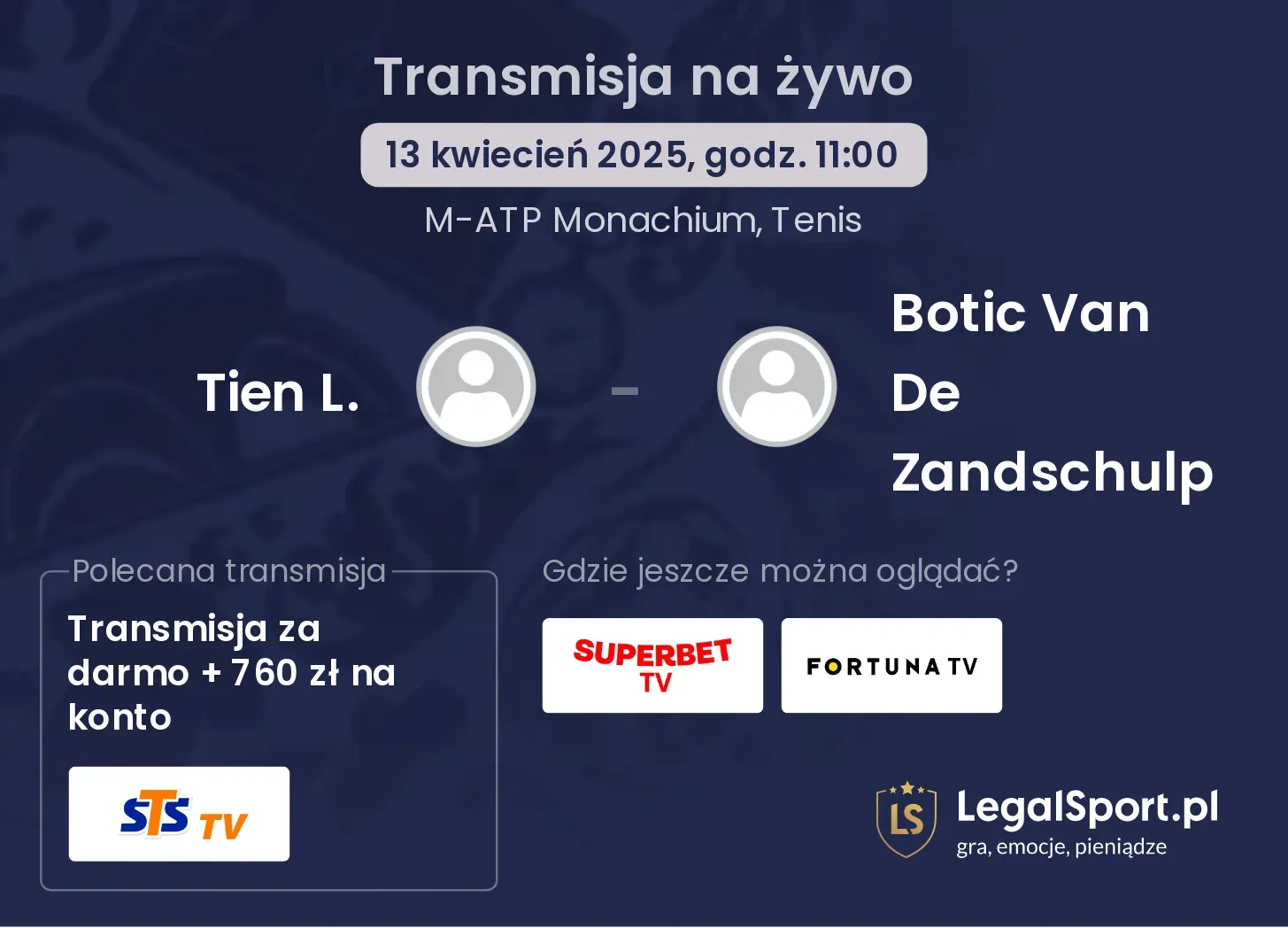 Tien L. - Botic Van De Zandschulp gdzie oglądać?