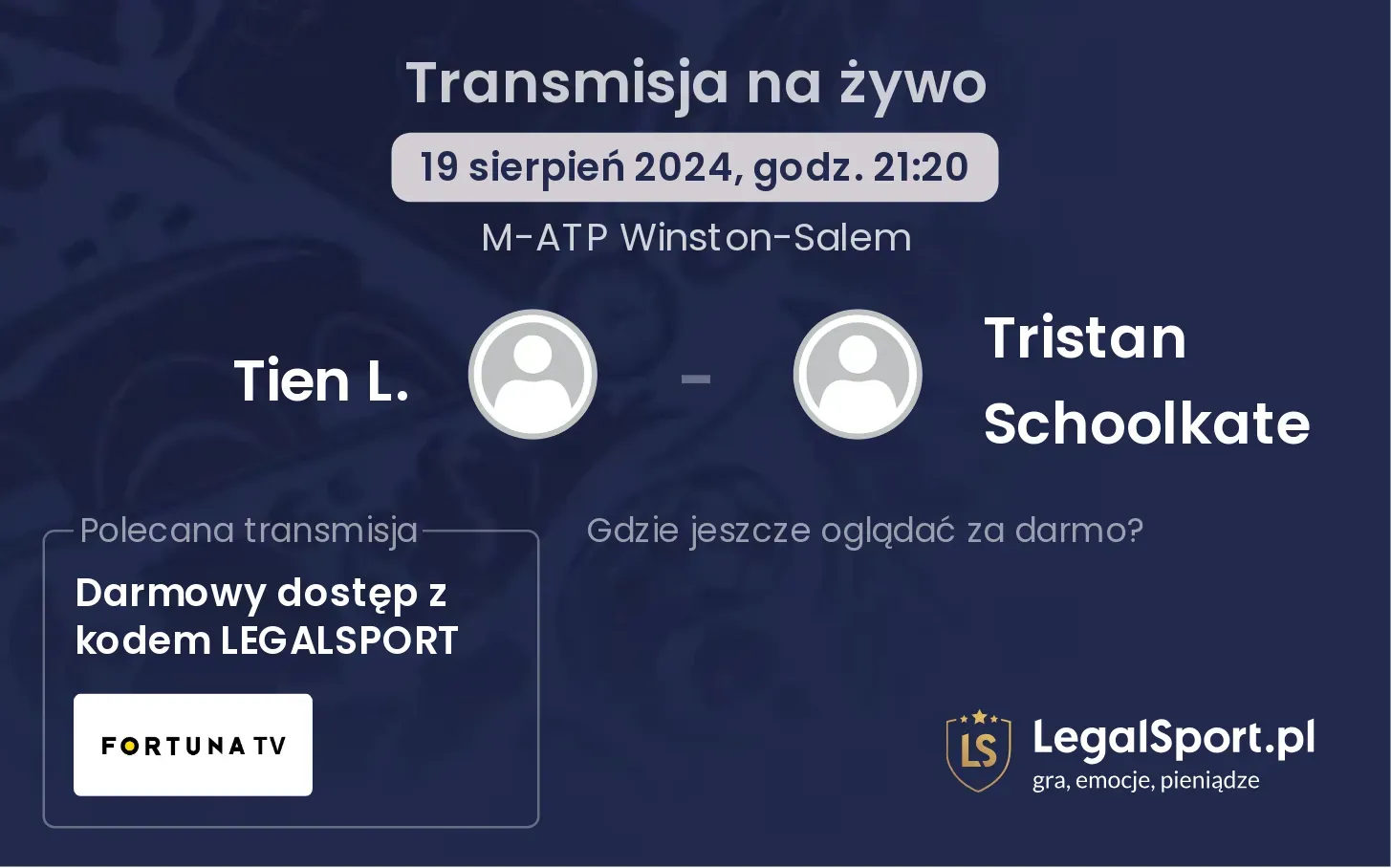 Tien L. - Tristan Schoolkate gdzie oglądać za darmo? 19.08, godz. 21:20