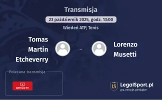 Tomas Martin Etcheverry - Lorenzo Musetti gdzie oglądać?