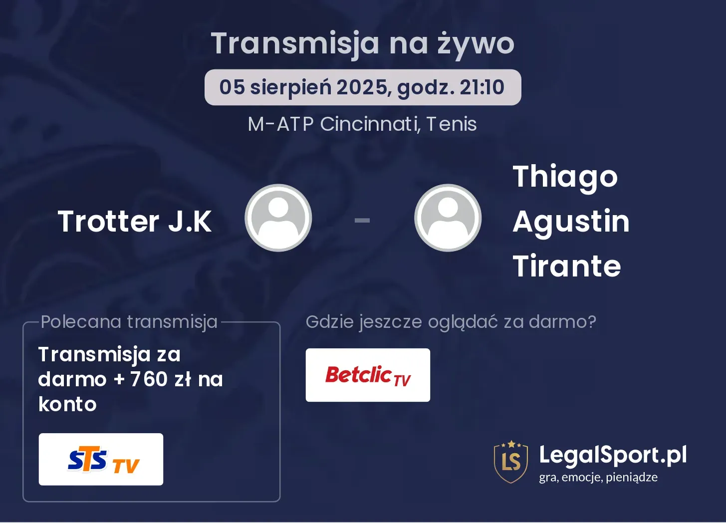 Trotter J.K - Thiago Agustin Tirante gdzie oglądać?