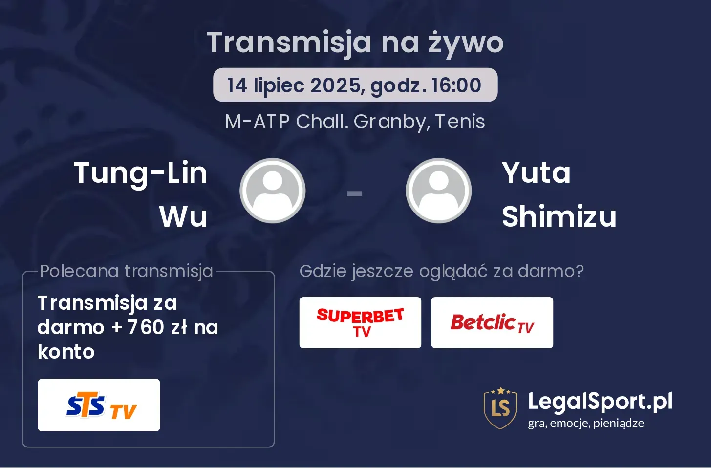 Tung-Lin Wu - Yuta Shimizu gdzie oglądać?