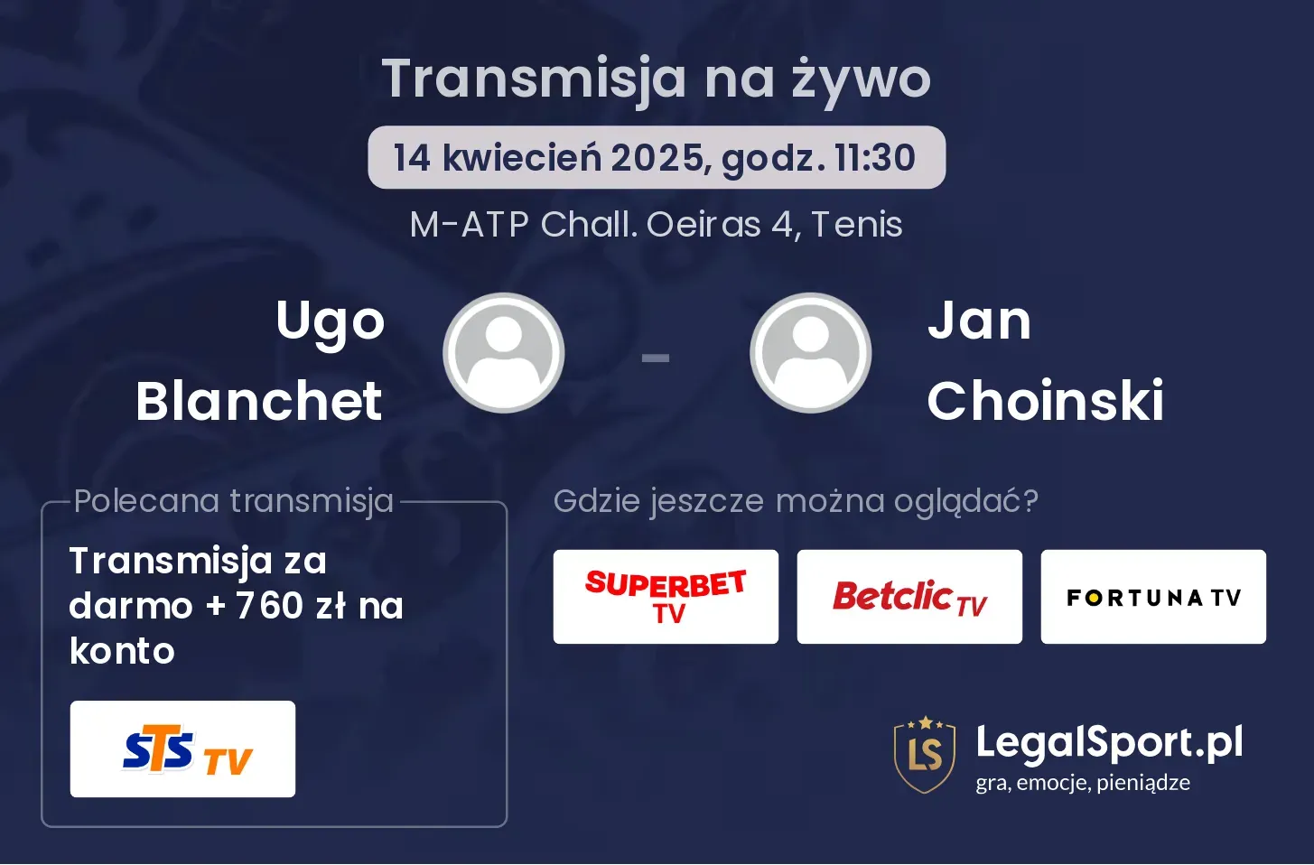 Ugo Blanchet - Jan Choinski gdzie oglądać?