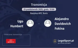Ugo Humbert - Alejandro Davidovich Fokina gdzie oglądać?