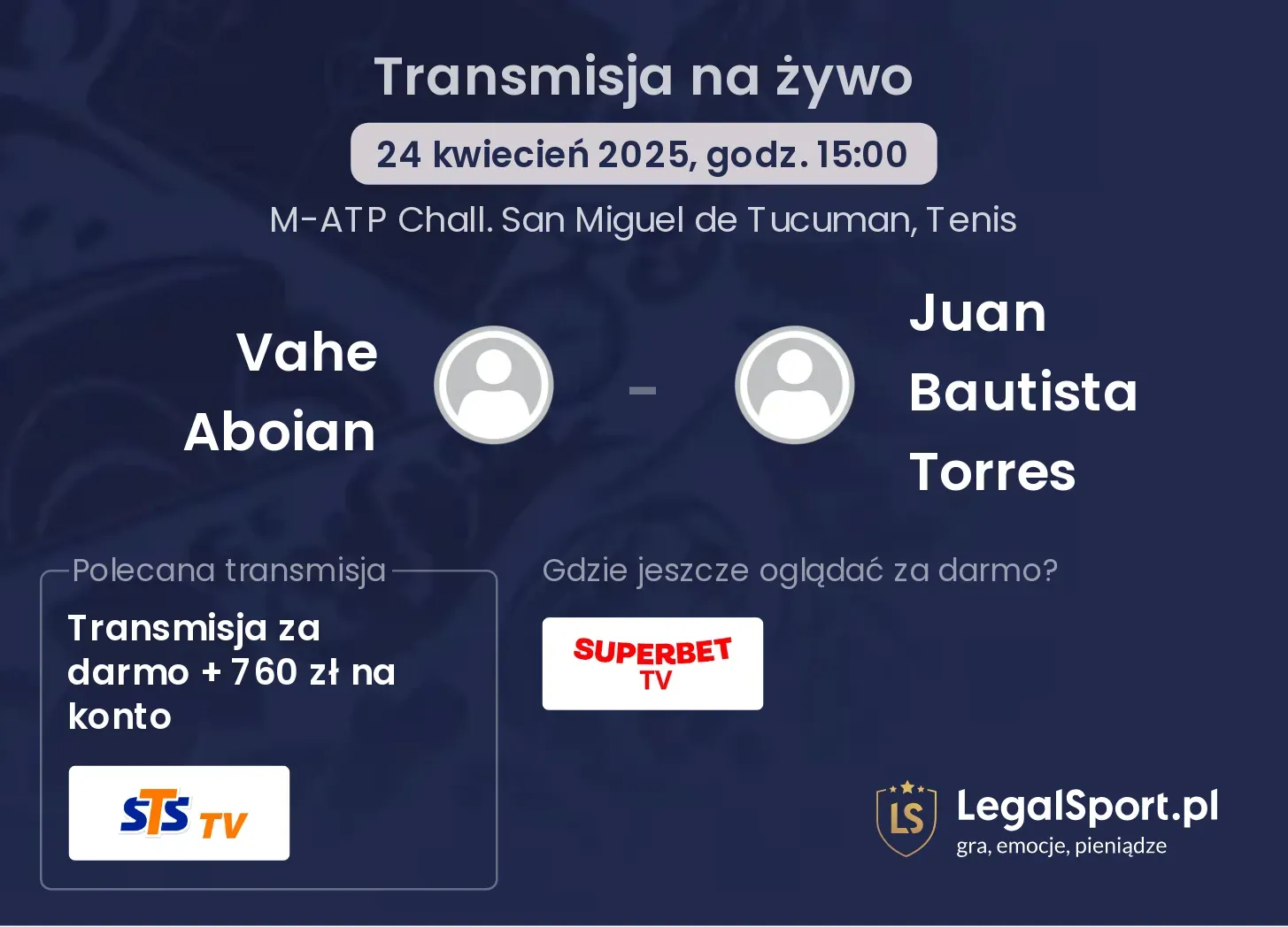 Vahe Aboian - Juan Bautista Torres gdzie oglądać?