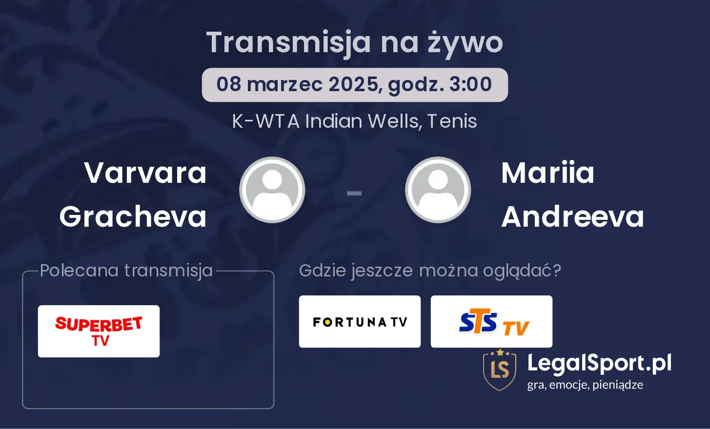 Varvara Gracheva - Mariia Andreeva gdzie oglądać transmisję?