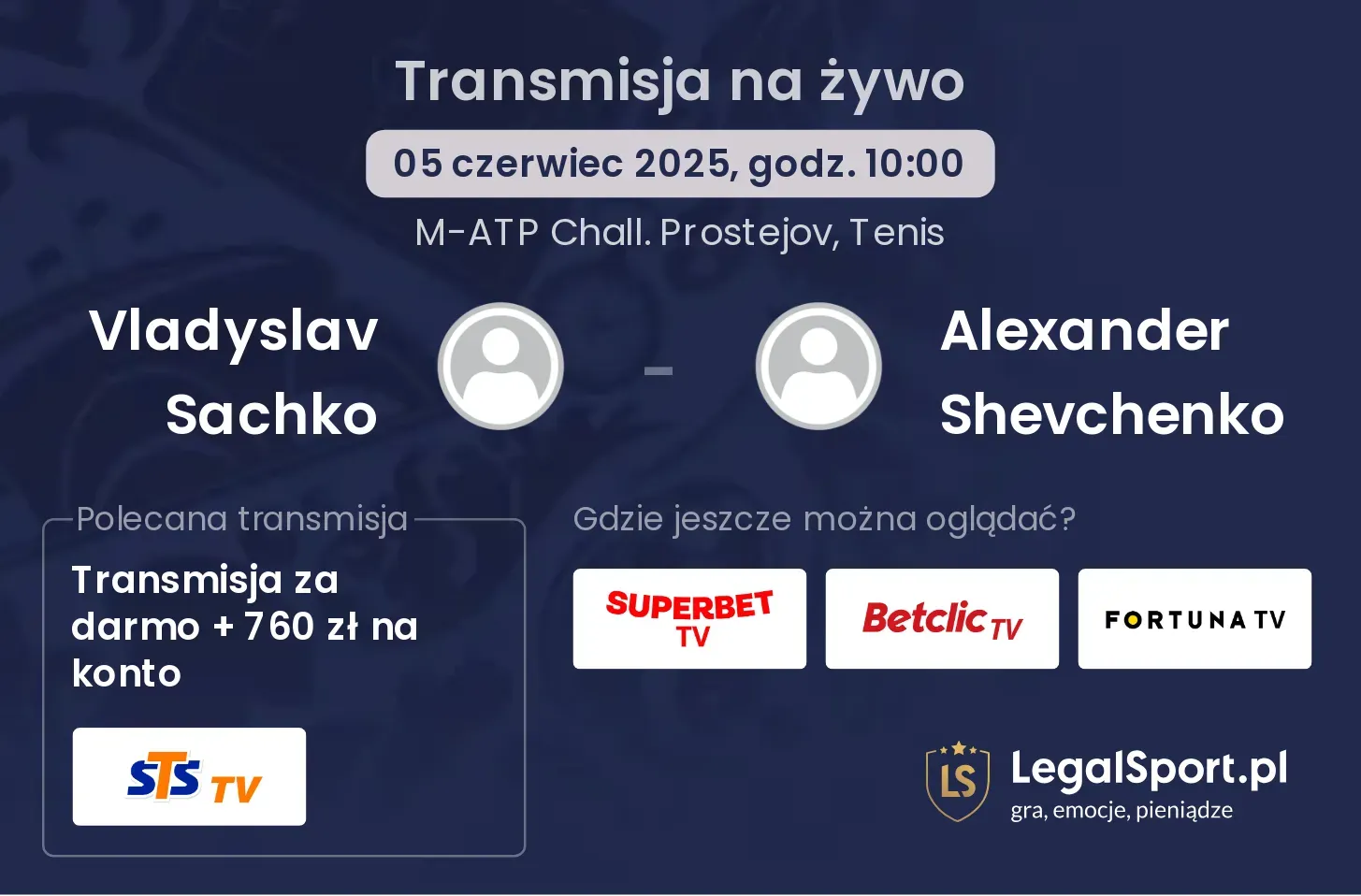 Vladyslav Sachko - Alexander Shevchenko gdzie oglądać?