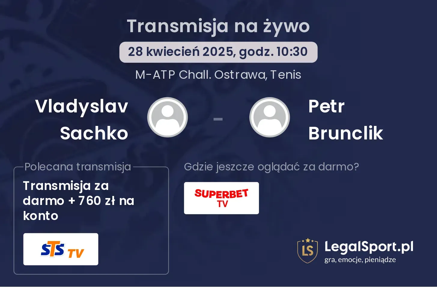 Vladyslav Sachko - Petr Brunclik gdzie oglądać?