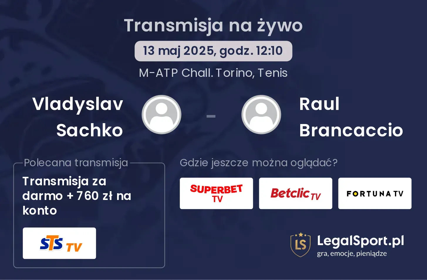 Vladyslav Sachko - Raul Brancaccio transmisja na żywo