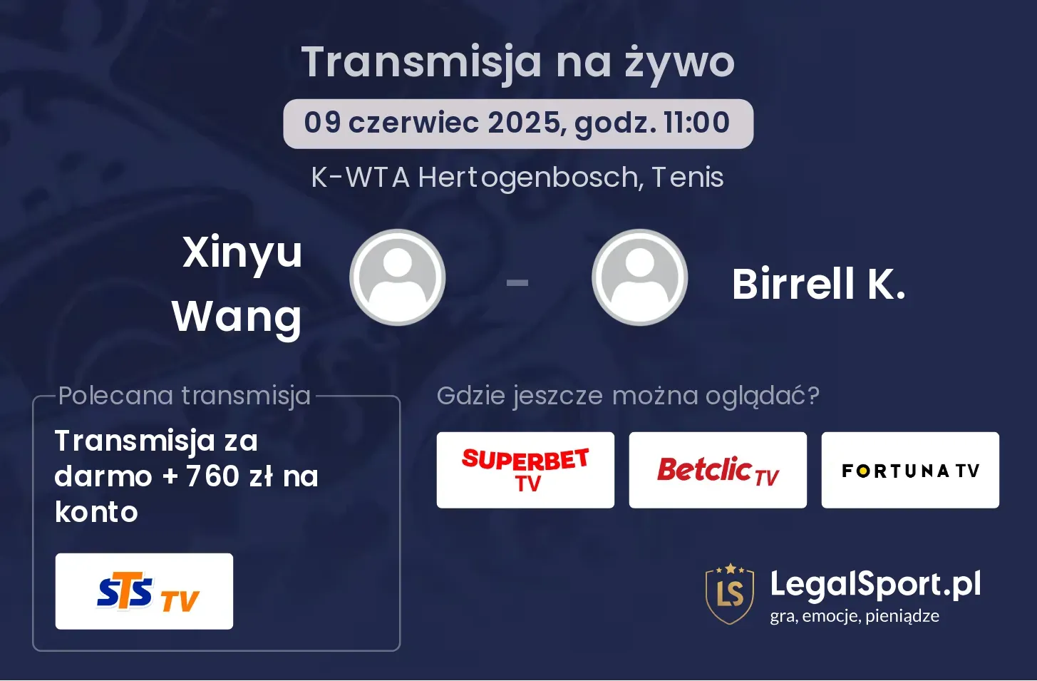 Xinyu Wang - Birrell K. transmisja na żywo
