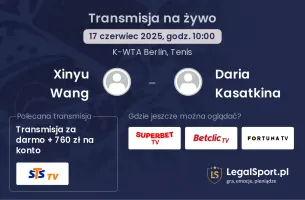 Xinyu Wang - Daria Kasatkina gdzie oglądać?