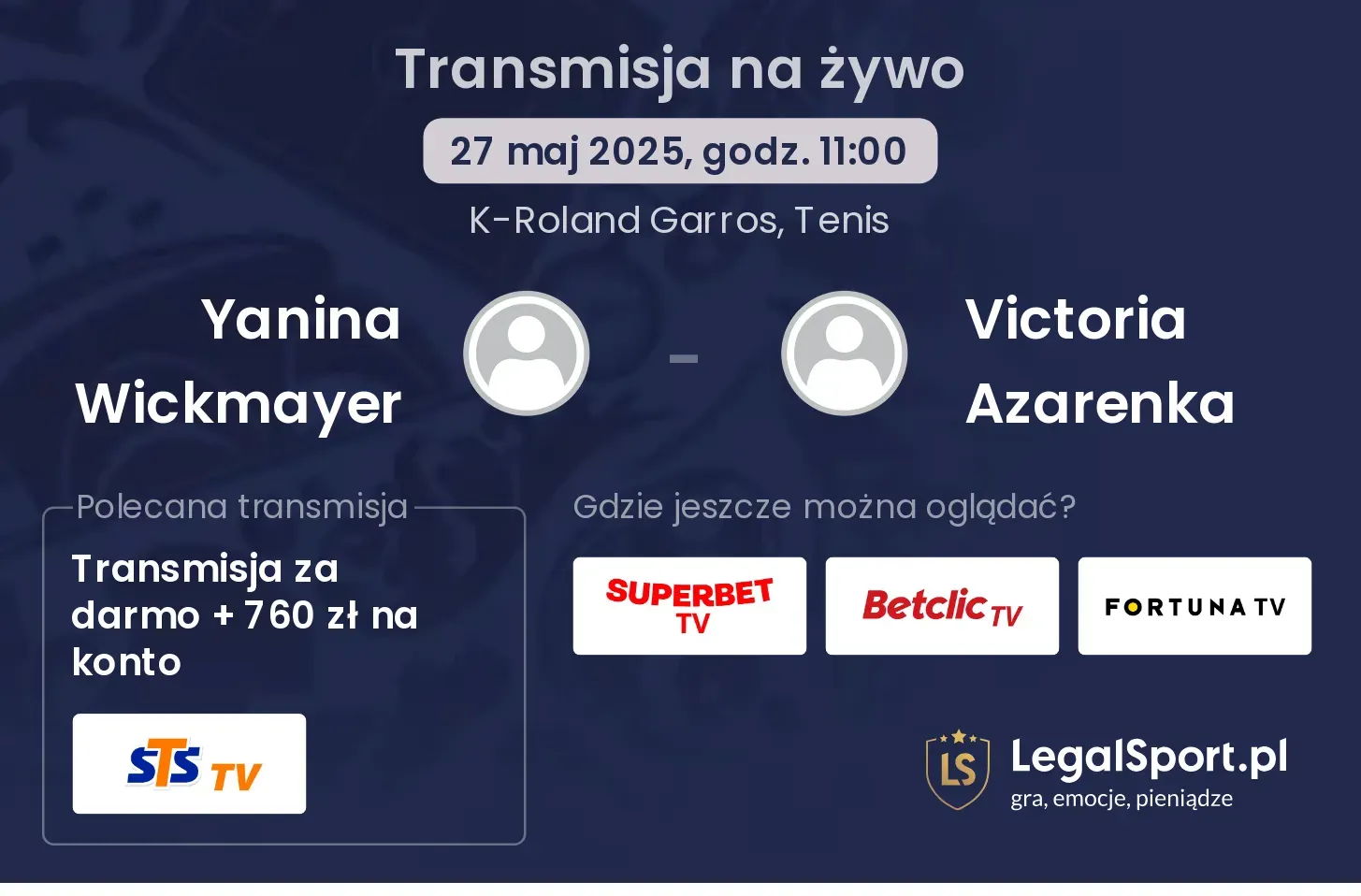 Yanina Wickmayer - Victoria Azarenka gdzie oglądać?