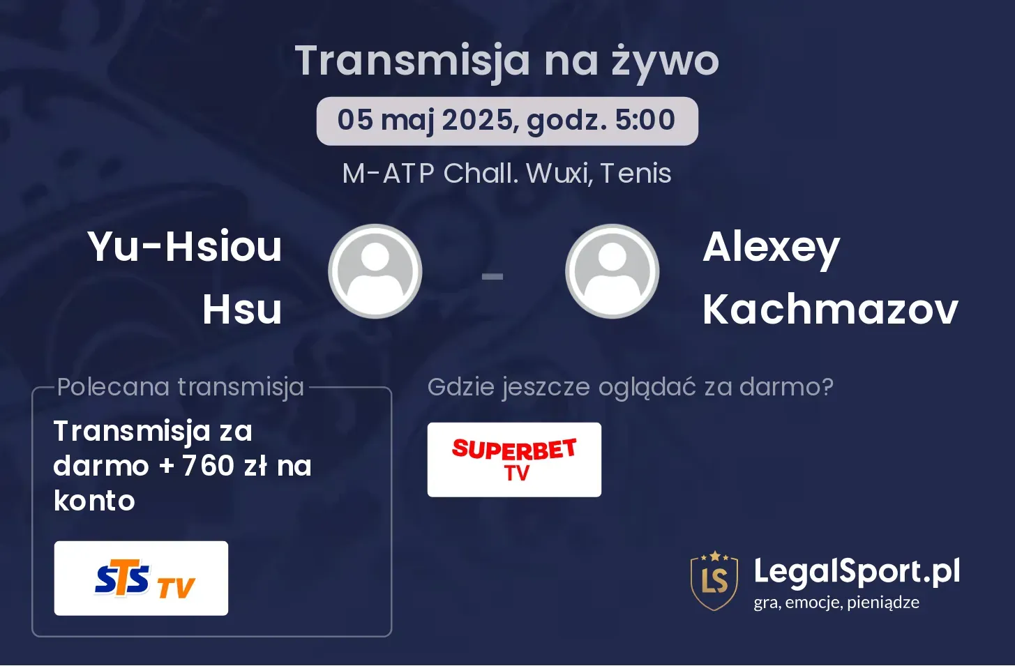 Yu-Hsiou Hsu - Alexey Kachmazov transmisja na żywo