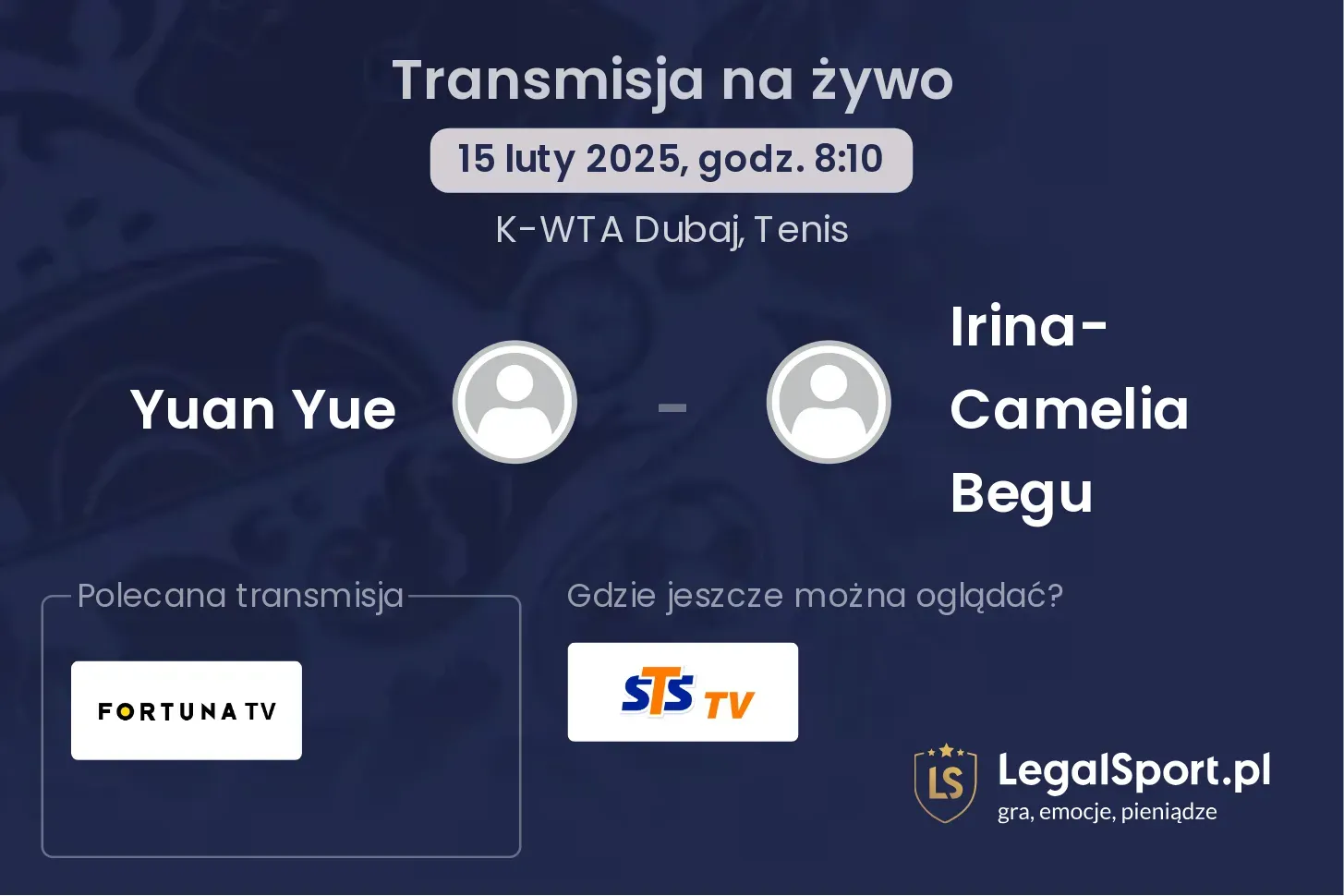 Yuan Yue - Irina-Camelia Begu gdzie oglądać?