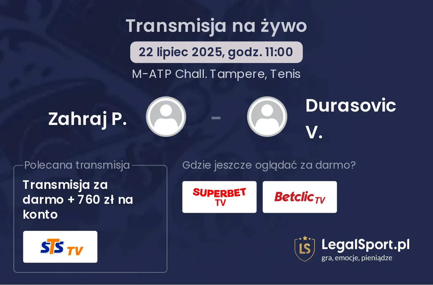 Zahraj P. - Durasovic V. gdzie oglądać?