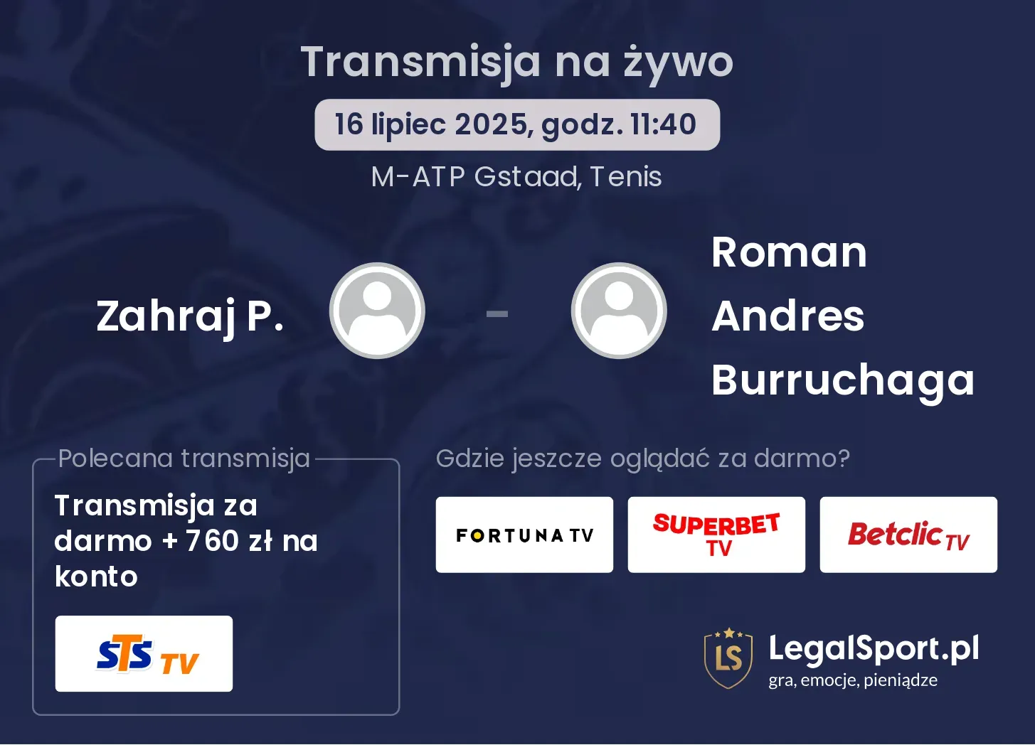 Zahraj P. - Roman Andres Burruchaga gdzie oglądać?