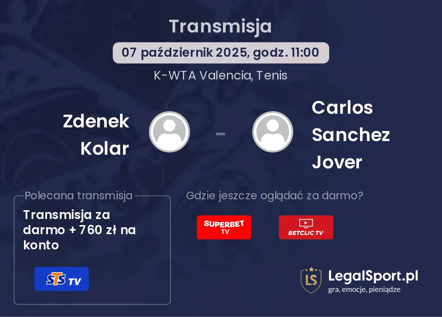 Zdenek Kolar - Carlos Sanchez Jover gdzie oglądać?