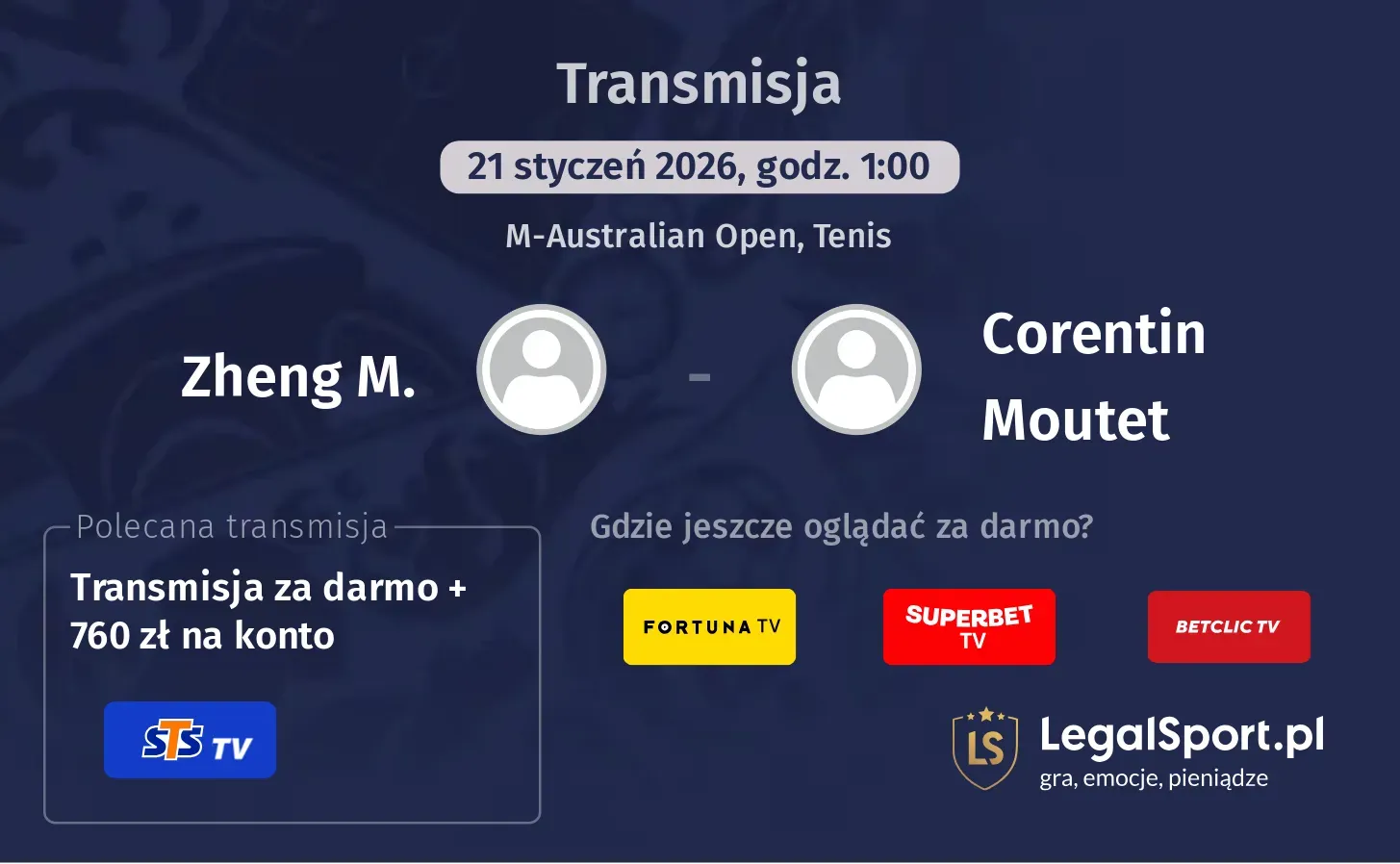 Zheng M. - Corentin Moutet Transmisje