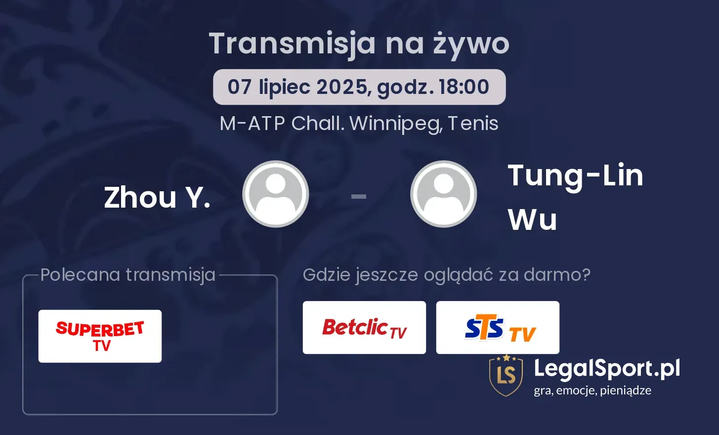 Zhou Y. - Tung-Lin Wu gdzie oglądać?
