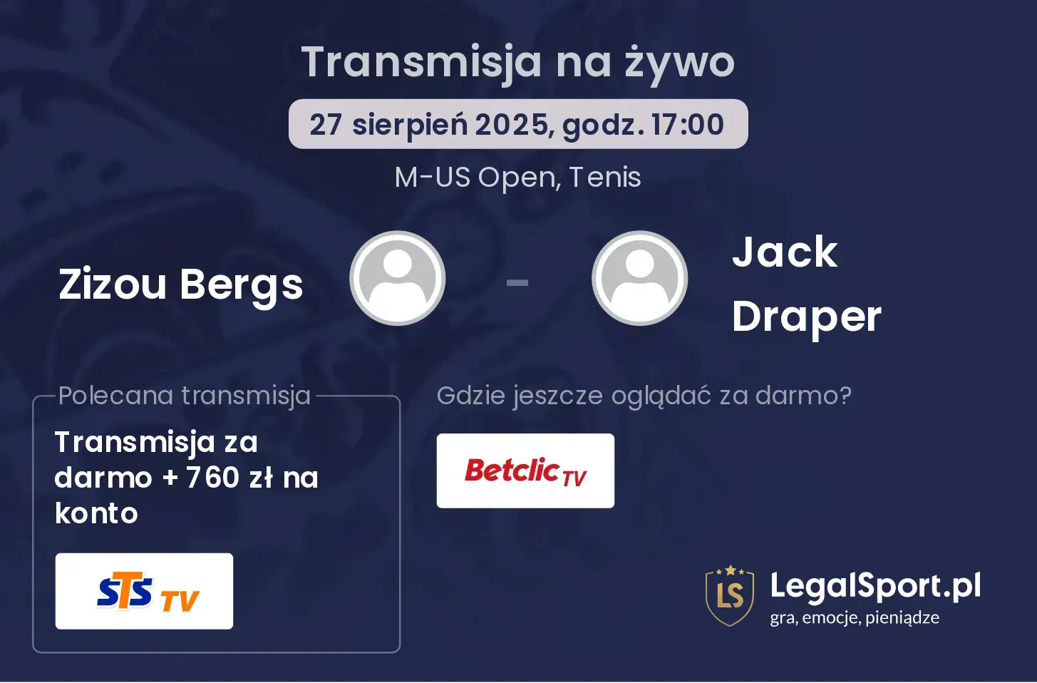 Zizou Bergs - Jack Draper gdzie oglądać?