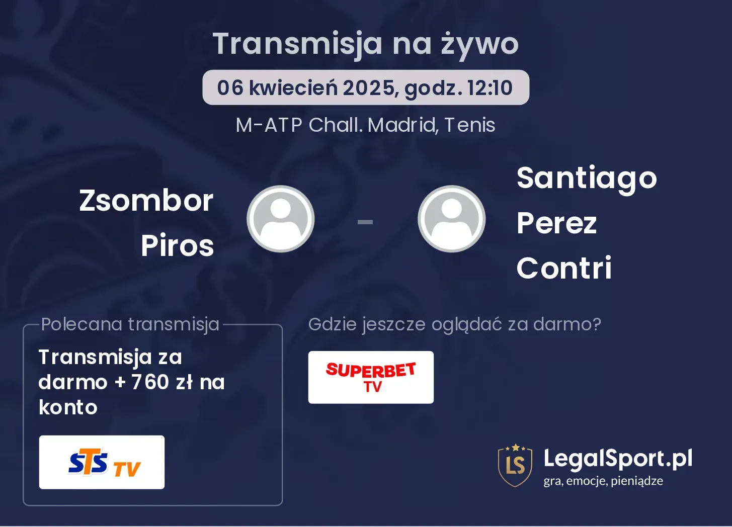 Zsombor Piros - Santiago Perez Contri gdzie oglądać?